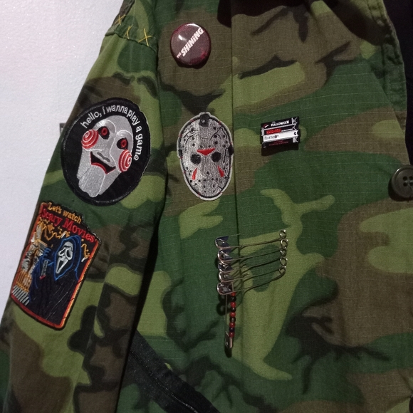 Ultimate Horror lovers custom OOAK Rage camo jacket! SOLD@hosted store - Picture 13 of 16